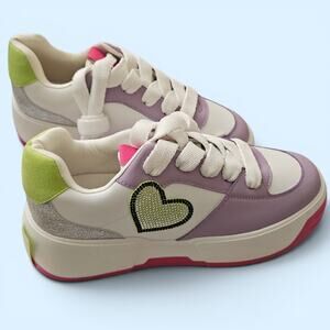 SHEIN Platform Sneakers Women Size 10 Colorblock Lavender Pink Green NEW Chunky